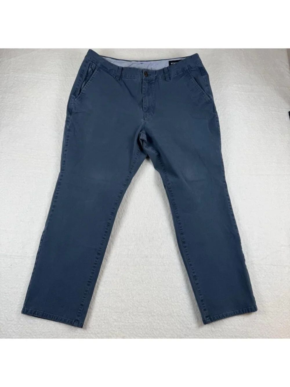 Bonobos Pants Mens Size 36x28 Blue Chino Slim Cotton Flat Front Casual Wear
